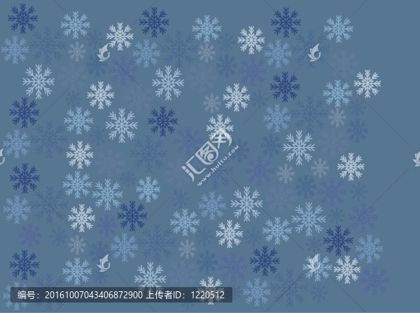 漂亮的藍(lán)色雪花