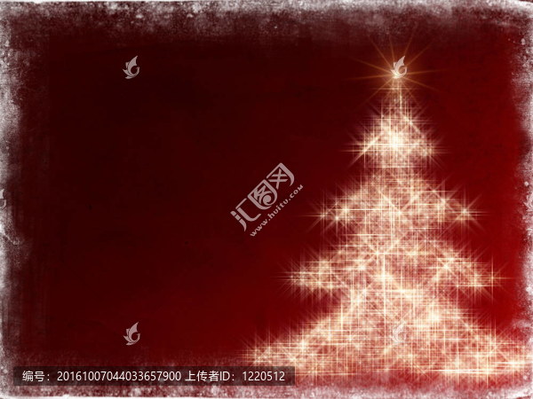 帶紅色邊框的圣誕樹(shù)