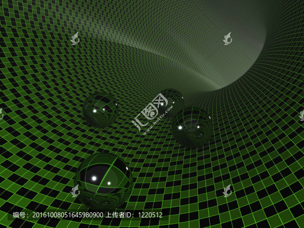 玻璃球抽象背景。3d