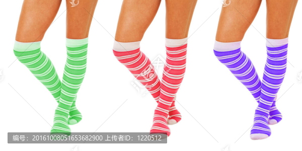 女人的彩色連褲襪的腿