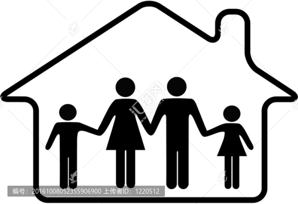 家里的父母和孩子在家里安全