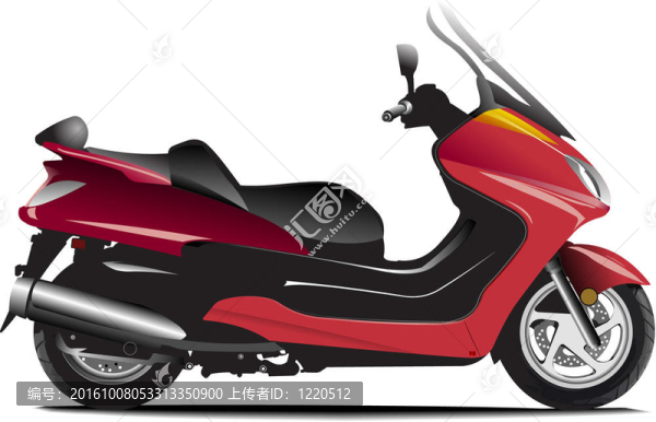 城市摩托車示意圖。小型摩托車.插畫