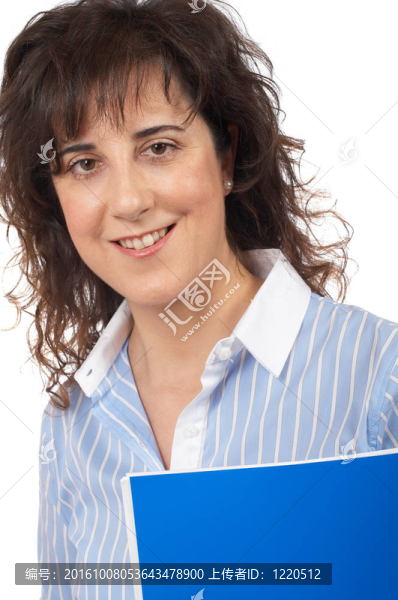 帶筆記本的休閑女人