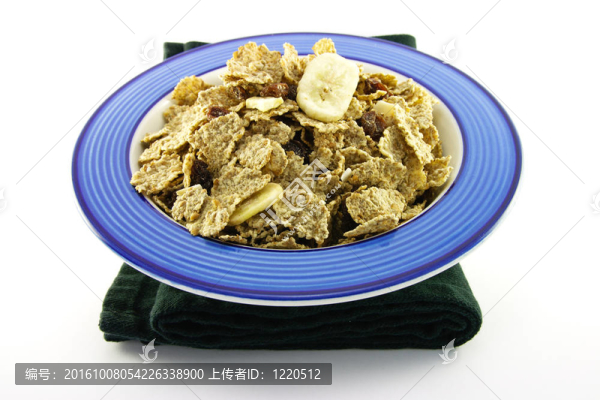 在一個藍色的碗里