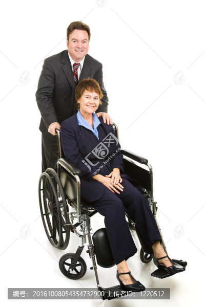 殘疾女商人和同事