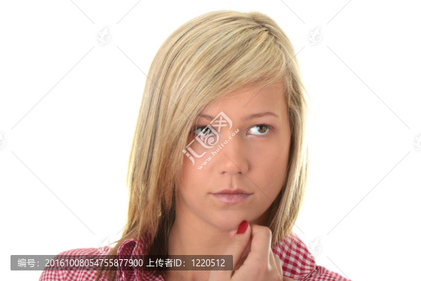 青少年金發(fā)學生畫像