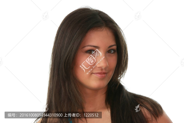 年輕美麗的畫像；迷人的黑發(fā)；
