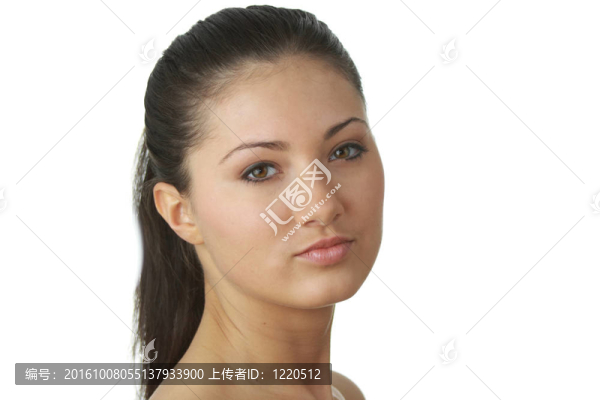 年輕女性面部皮膚的肖像
