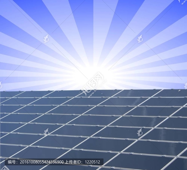 一個(gè)太陽能電池板對抗藍(lán)天的例子