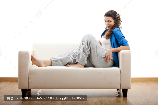 年輕的女人放松