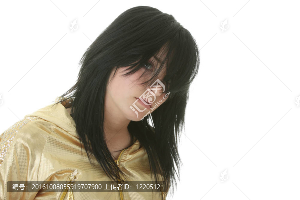 美麗的布魯內(nèi)特女孩金