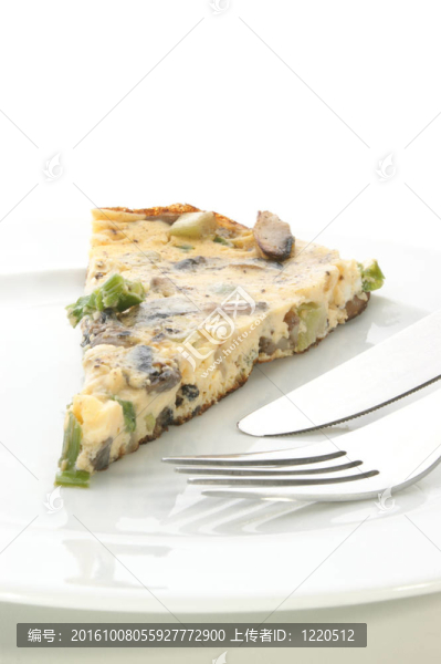 蘑菇和蔥煎蛋卷