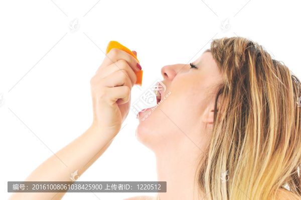 橘紅色的女人肖像