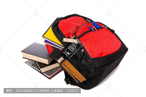 學校背包滿溢物資