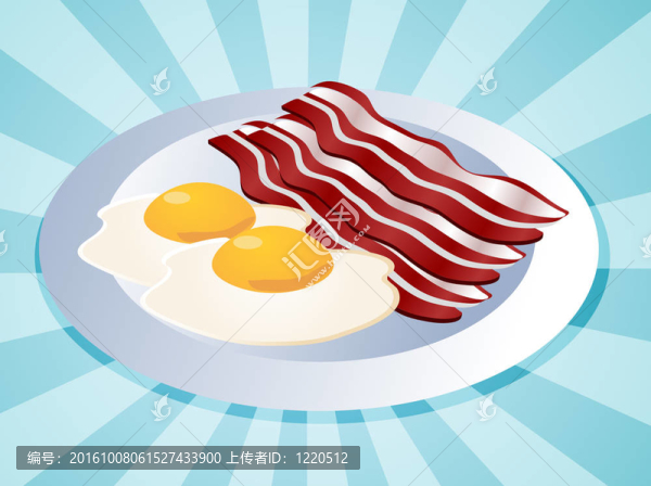 熏肉和雞蛋