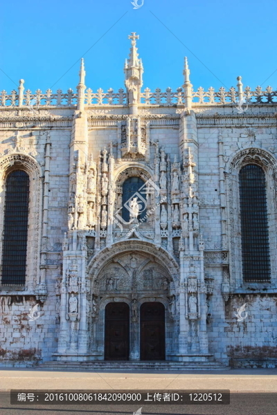在貝倫一季度杰洛尼莫寺；Lisbon；葡萄牙。