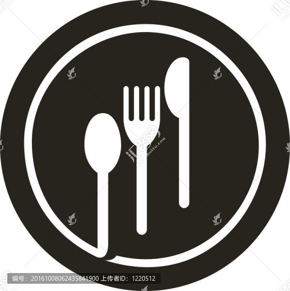盤子用叉子；刀和勺子在它上面