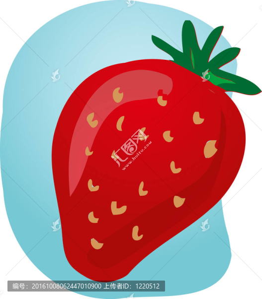 草莓果實(shí)的插圖