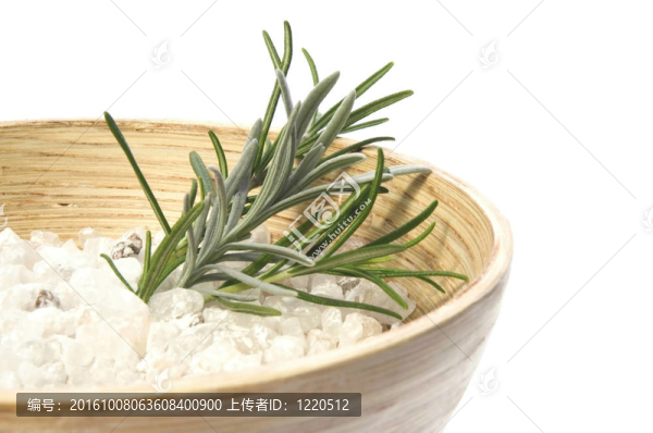 迷迭香沐浴。芳香療法