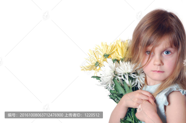 女孩與花