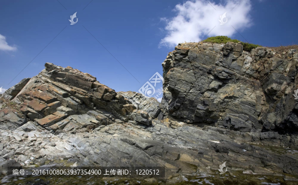 錫內(nèi)莫雷茨的多巖石的海岸線；保加利亞；黑海