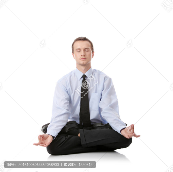 商人坐在蓮花的位置