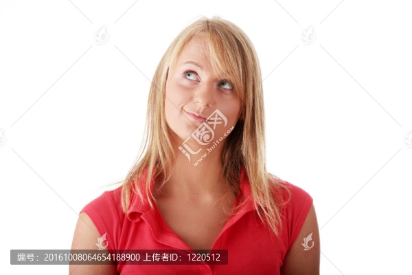 一個(gè)快樂的年輕女人特寫肖像