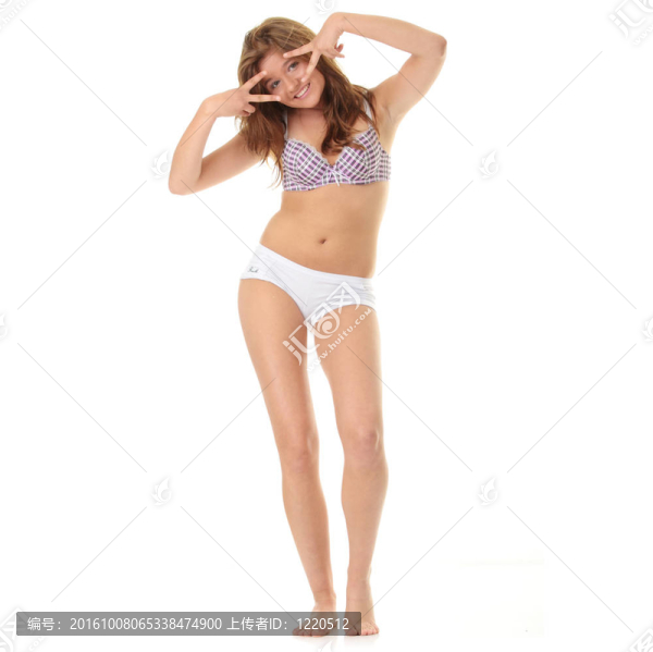 白色分離的女性身體