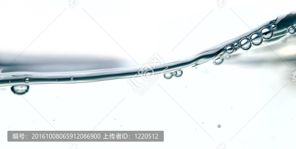 波和泡沫