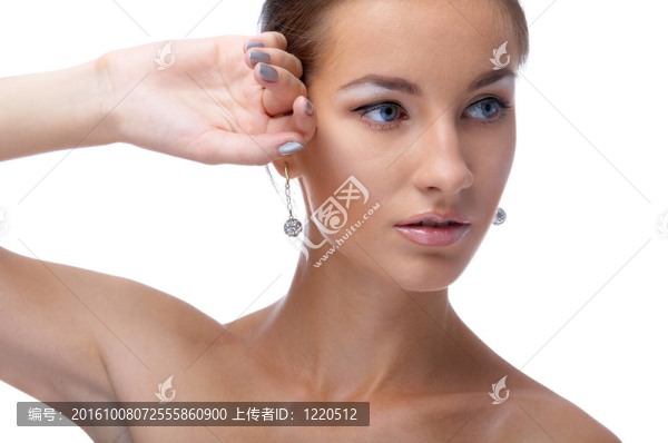 美麗模型的肖像
