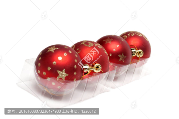 紅色的圣誕球行