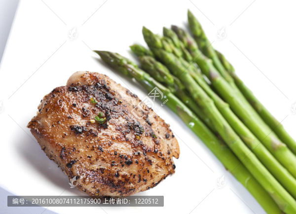 烤雞肉蘆筍
