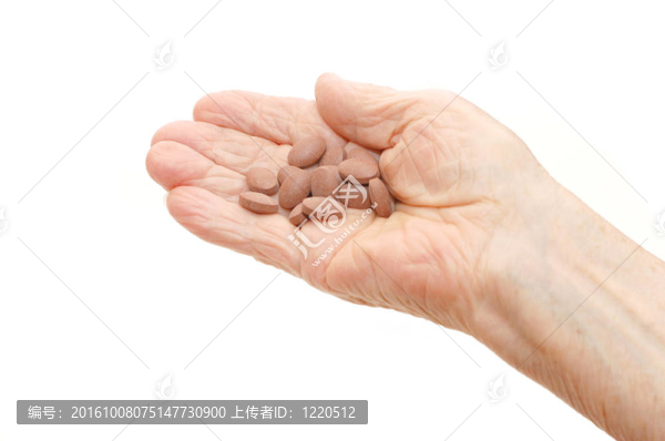 與白色隔離片劑的高級手