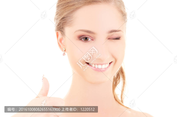 豎起大拇指