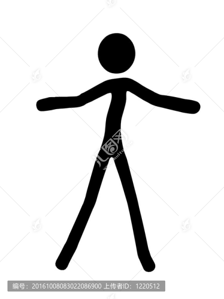 火柴人插圖剪影