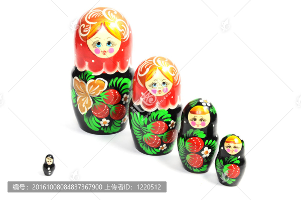 俄式套娃線izolated