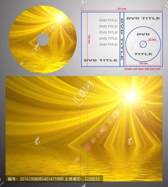 DVD標簽和盒蓋設計模板。