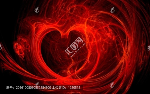 紅色火焰之心的插圖