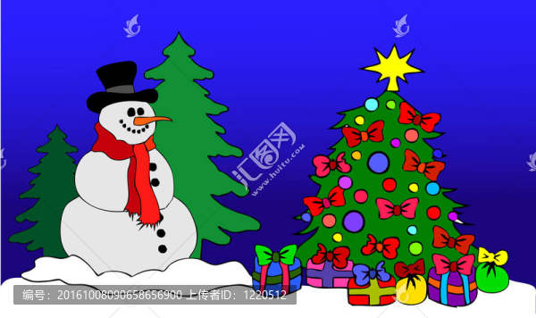 圣誕樹上的雪人
