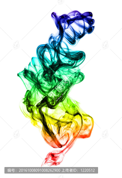 五彩煙霧形成的白