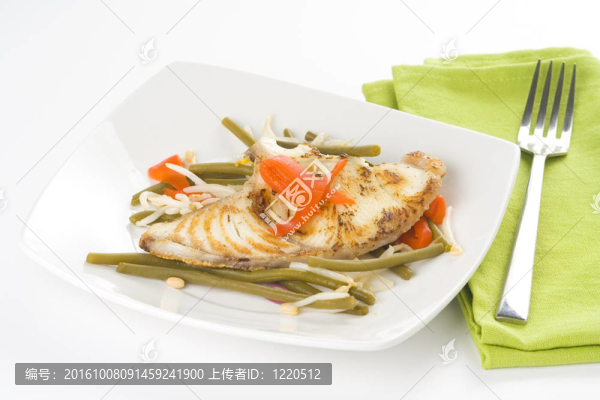 魚和大豆的烤魚片