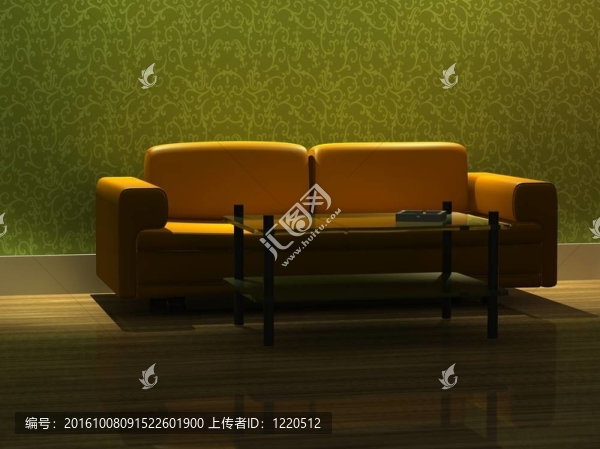 3D渲染現(xiàn)代沙發(fā)