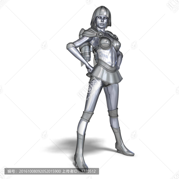 強大的銀女英雄拯救世界