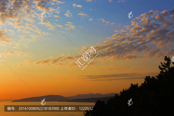 黃昏的海景