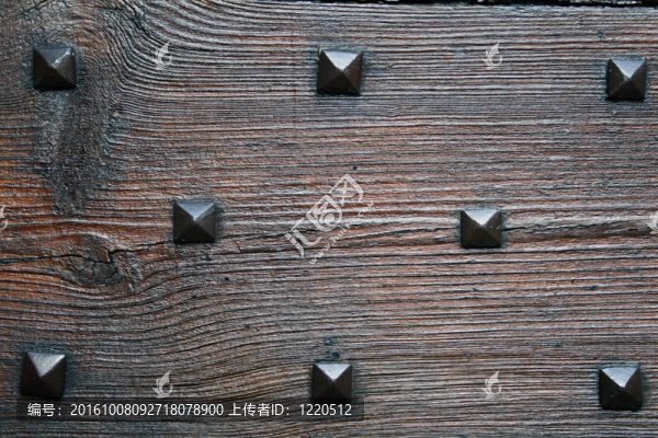 帶金屬釘?shù)哪鹃T