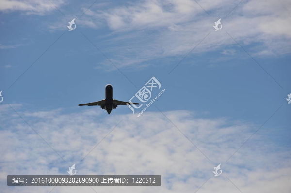 飛機(jī)在天空中飛行