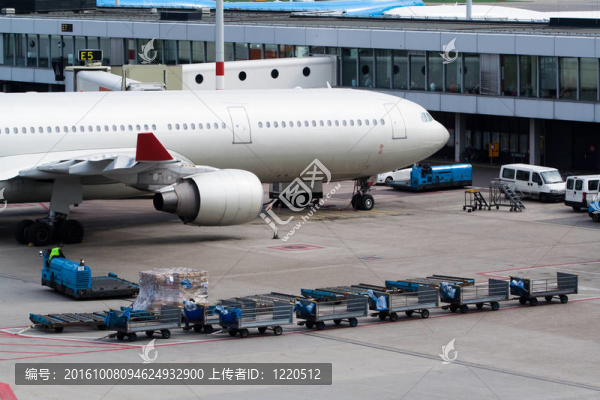 飛機(jī)站在門上