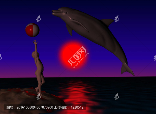 孩子和海豚