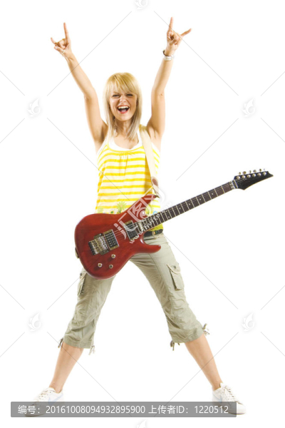 美麗的女人帶著吉他-匯圖網(wǎng) www.fosd68.com 美麗的女人帶著吉他