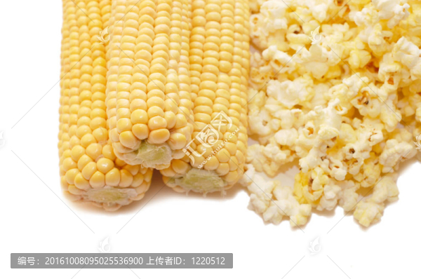 非常美味的新鮮玉米和爆米花